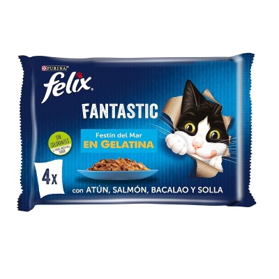 Félix Comida Para Gato de Pescado 4Ux85G Félix Comida Para Gato de Pescado 4Ux85G
