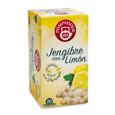 Pompadour Infusión Jengibre y Limón 20U Pompadour Infusión Jengibre y Limón 20U