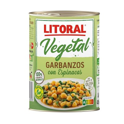 Litoral Garbanzos con Espinacas 425G Litoral Garbanzos con Espinacas 425G