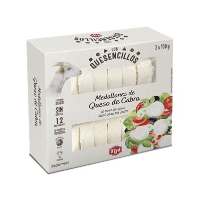 TGT Queso Cabra Medallones Cortados 200G TGT Queso Cabra Medallones Cortados 200G