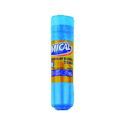 Mical Bolsa Basura Azul 30L 15U Mical Bolsa Basura Azul 30L 15U