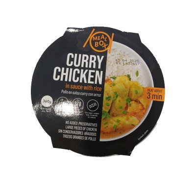 Meal Box Pollo Salsa al Curry y Arroz 360G Meal Box Pollo Salsa al Curry y Arroz 360G