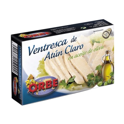 Orbe Ventresca de Atún Claro en Aceite de Oliva 110G Orbe Ventresca de Atún Claro en Aceite de Oliva 110G