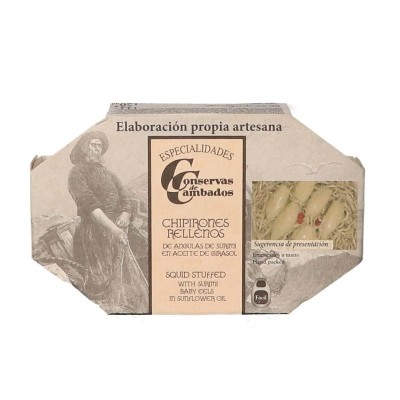 Cambados Chipirones Rellenos de Angulas Surimi 111G Cambados Chipirones Rellenos de Angulas Surimi 111G