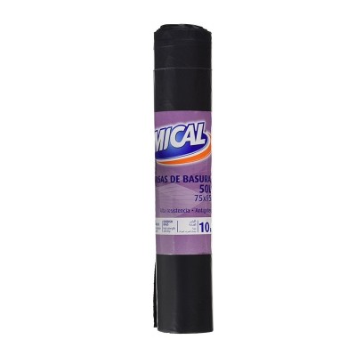 Mical Bolsa Basura 75x95 50L 10U Mical Bolsa Basura 75x95 50L 10U