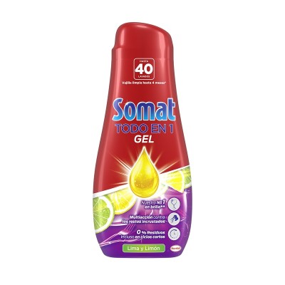 Somat Gel Limón Lavavajillas 40 Dosis 640ML Somat Gel Limón Lavavajillas 40 Dosis 640ML