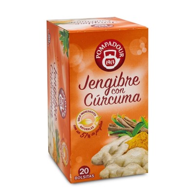 Pompadour Infusión Jengibre y Cúrcuma 10U Pompadour Infusión Jengibre y Cúrcuma 10U