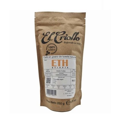 Criollo Café Etiopía en Grano 250G Criollo Café Etiopía en Grano 250G