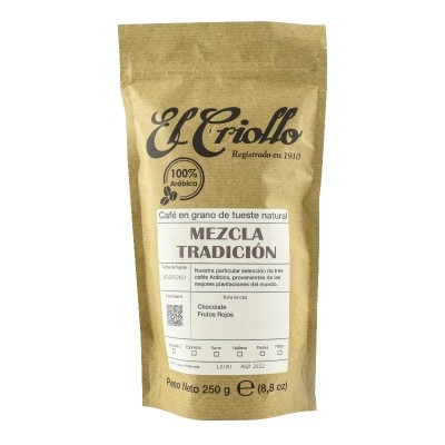 Criollo Mezcla Tradición en Grano 250GR Criollo Mezcla Tradición en Grano 250GR