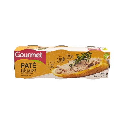 Gourmet Paté Hígado de Cerdo P3 x 180G Gourmet Paté Hígado de Cerdo P3 x 180G