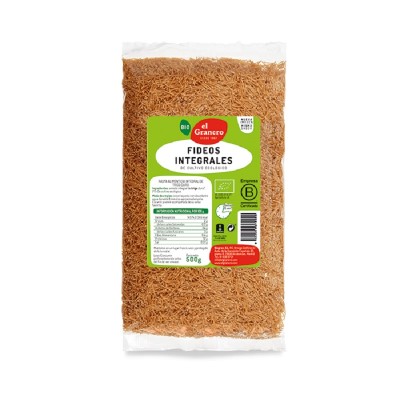 El Granero Fideos Integrales 500G El Granero Fideos Integrales 500G