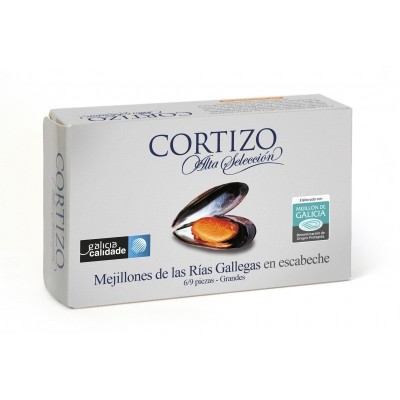 Cortizo Mejillones Rías Gallegas en Escabeche 6/9U