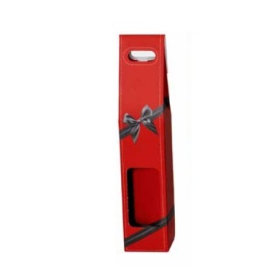 Caja de Cartón Roja Decorada Con Ventana 1BT