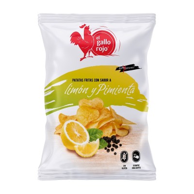El Gallo Rojo Patata Limón y Pimienta 120G El Gallo Rojo Patata Limón y Pimienta 120G