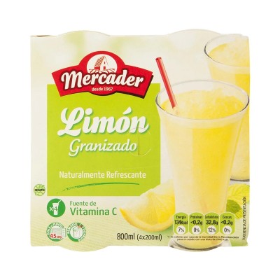Mercader Granizado de Limón Pack 4Ux200ML Mercader Granizado de Limón Pack 4Ux200ML