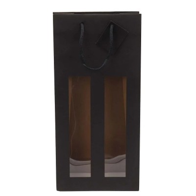 Retif Bolsa Papel 2BT Negra Con Ventana Retif Bolsa Papel 2BT Negra Con Ventana