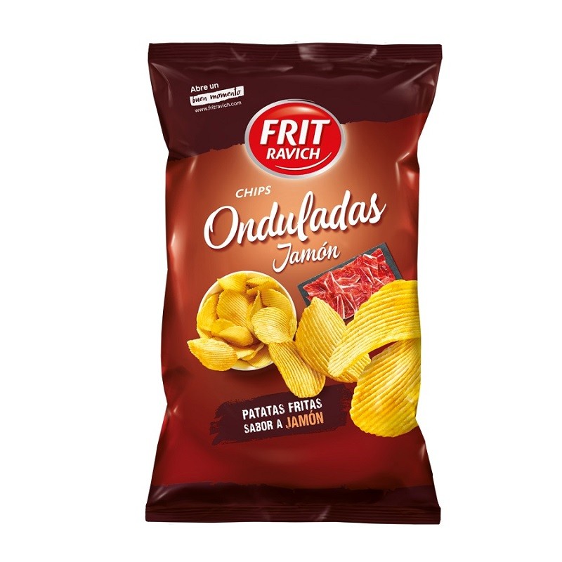 Frit Ravich Patatas Onduladas de Jamón 40G Frit Ravich Patatas Onduladas de Jamón 40G