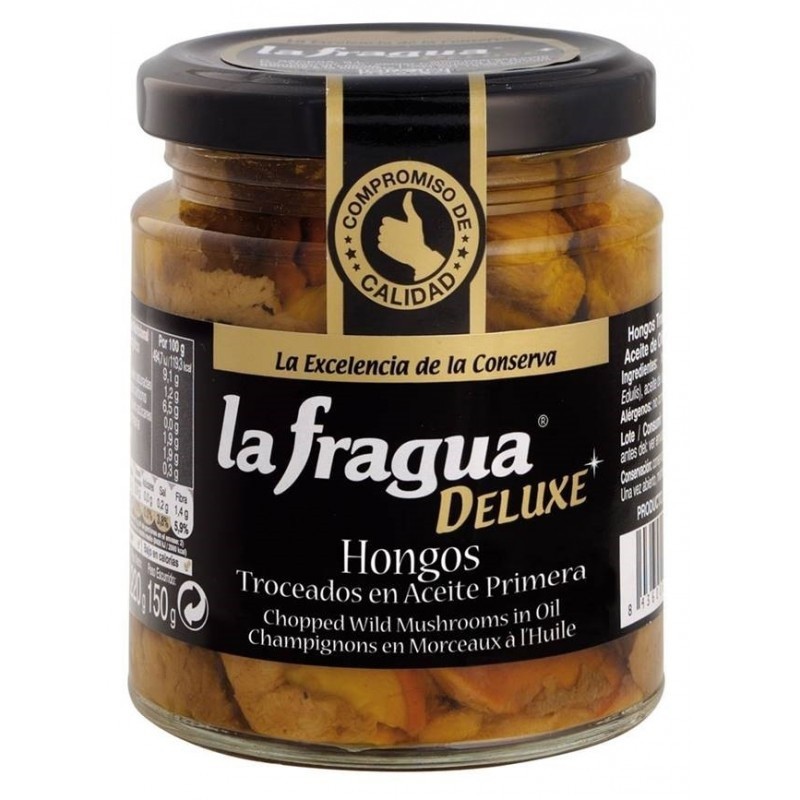 La Fragua Hongos Trozos en Aceite de Oliva 180G La Fragua Hongos Trozos en Aceite de Oliva 180G