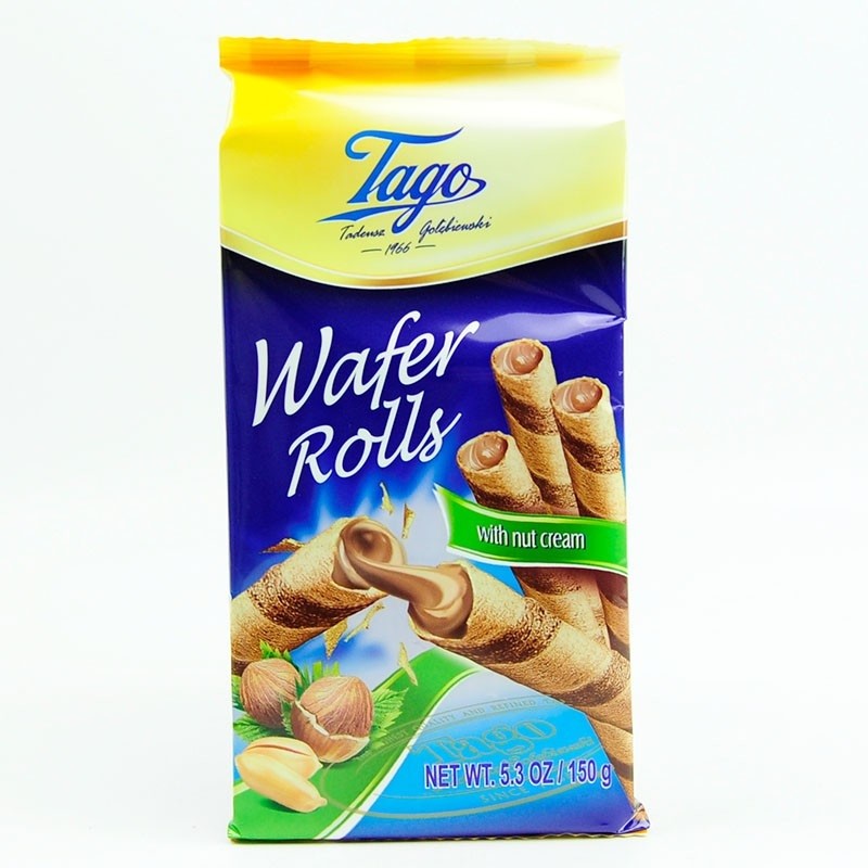 Tago Tubitos Rellenos de Crema de Cacahuete y Avellana 150G Tago Tubitos Rellenos de Crema de Cacahuete y Avellana 150G