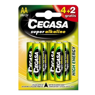 Cegasa Pilas LR6 Alcalinas 4+2 AA