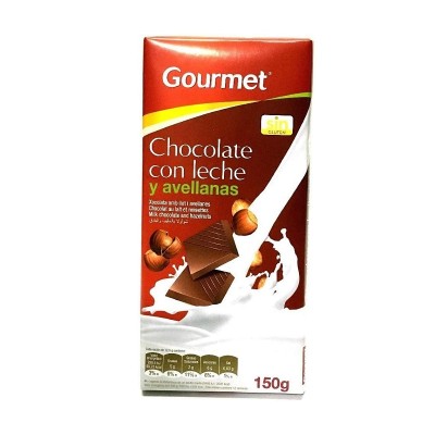 Gourmet Chocolate Con Leche y Avellanas 150G