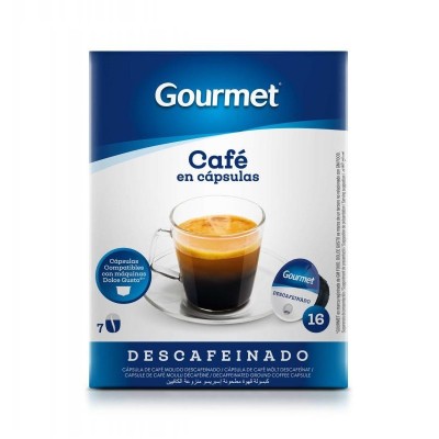 Gourmet Cápsulas Café Descafeinado 16U