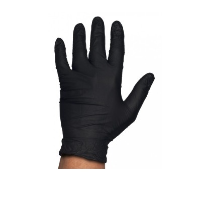 Guante de Nitrilo Negro Sin Polvo TL 100U