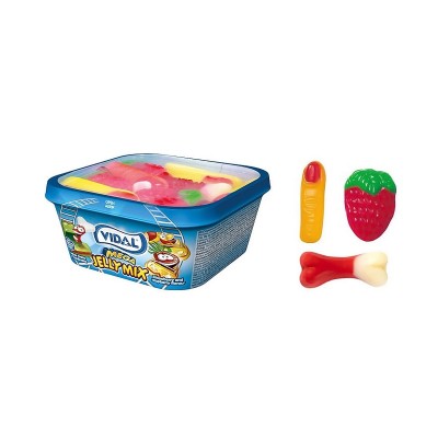 Vidal Mega Jelly Mix Fresa y Frambuesa 180G