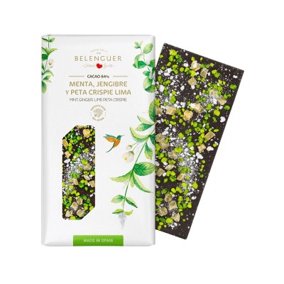 Belenguer Choco Negro, Menta, Jengibre y Peta Crispy Lima