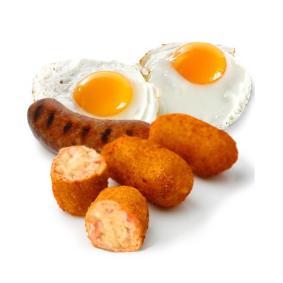 Croquetón Huevo Frito con Chorizo Bandeja 700G
