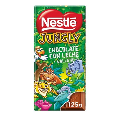 Nestlé Jungly Chocolate Con Leche y Galletas 125G