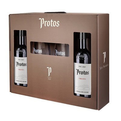 Protos Crianza Estuche 2 Botellas + 2 Copas