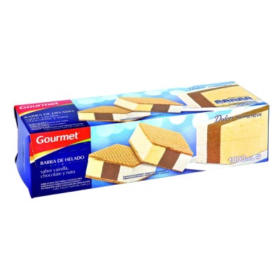 Gourmet Helado Barra Vainilla, Chocolate y Nata 523G