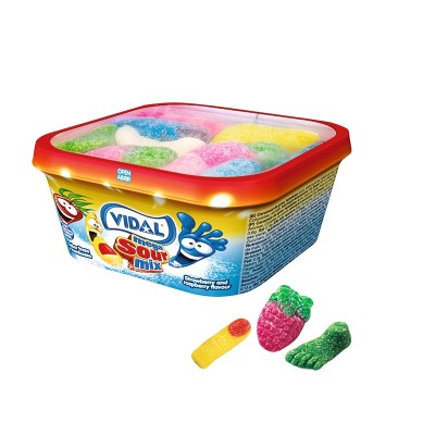Vidal Mega Sour Mix Fresa y Frambuesa 180G