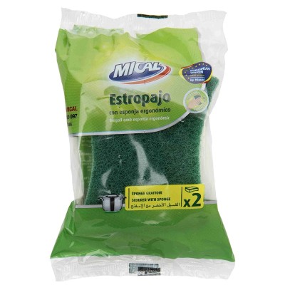 Mical Estropajo Fibra Verde 2U