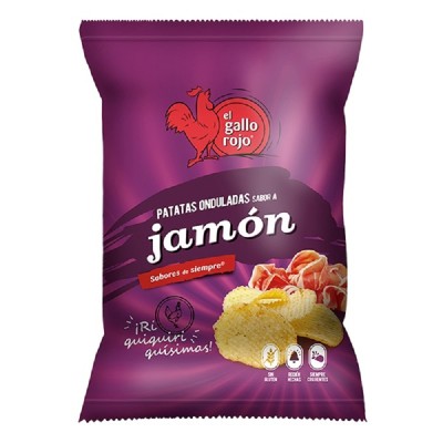 El Gallo Patata Ondulada Jamón 40G 14U