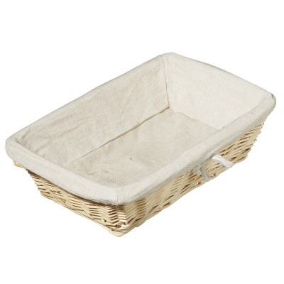 Cestita Mimbre Natural Con Tela