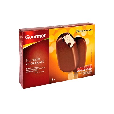 Gourmet Helado Bombón Leche con Almendras 4U