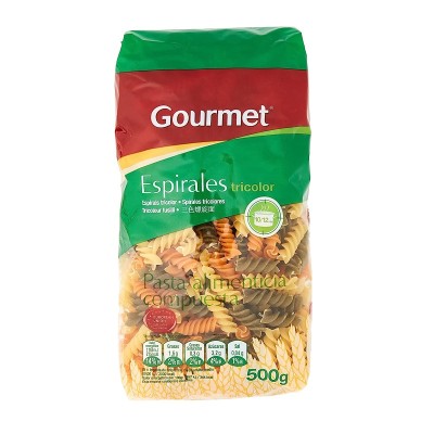 Gourmet Pasta Espirales Tricolor 500G