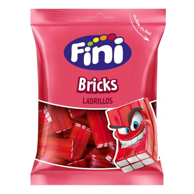 Fini Bricks Ladrillos Fresa 90G