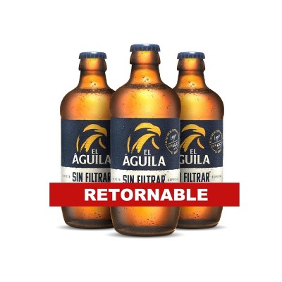 El Águila Sin Filtrar 1/3 Retornable 20 Botellines