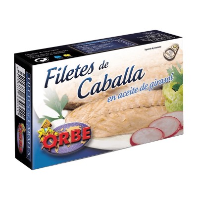Orbe Filete Caballa en Aceite de Girasol 124G