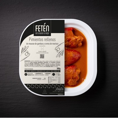 Pimientos Rellenos de Mousse de Gambas 380G