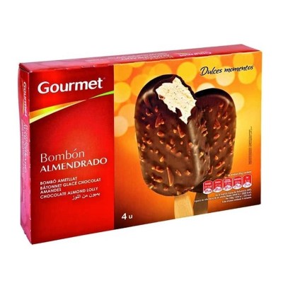 Gourmet Helado Bombón Leche con Almendras 4U