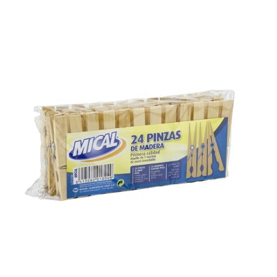 Mical Pinzas Madera 24U