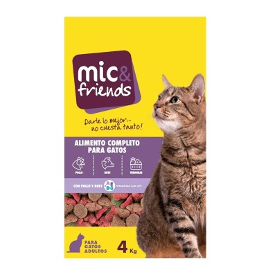 Mic&Friends Comida Seca Para Gato de Carne 4KG