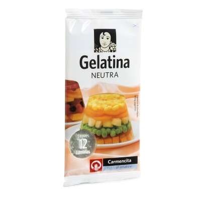 Carmencita Gelatina Neutra 12 Láminas