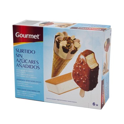 Gourmet Helados Surtidos Sin Azúcar 6U