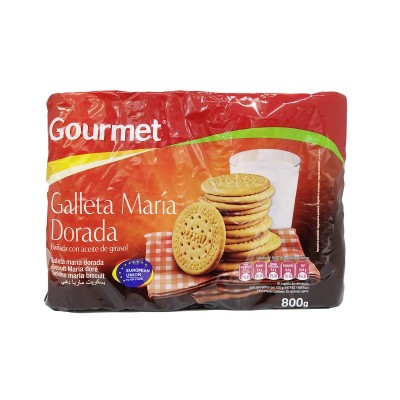 Gourmet Galleta Maria Dorada Redonda 200G x 4 Pack