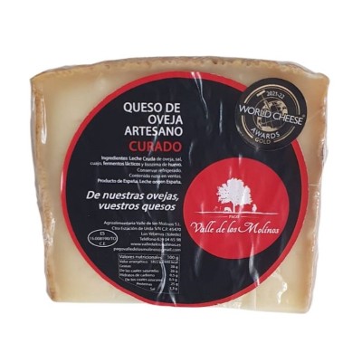 Valle de los Molinos Cuña de Queso Curado Artesano 250G